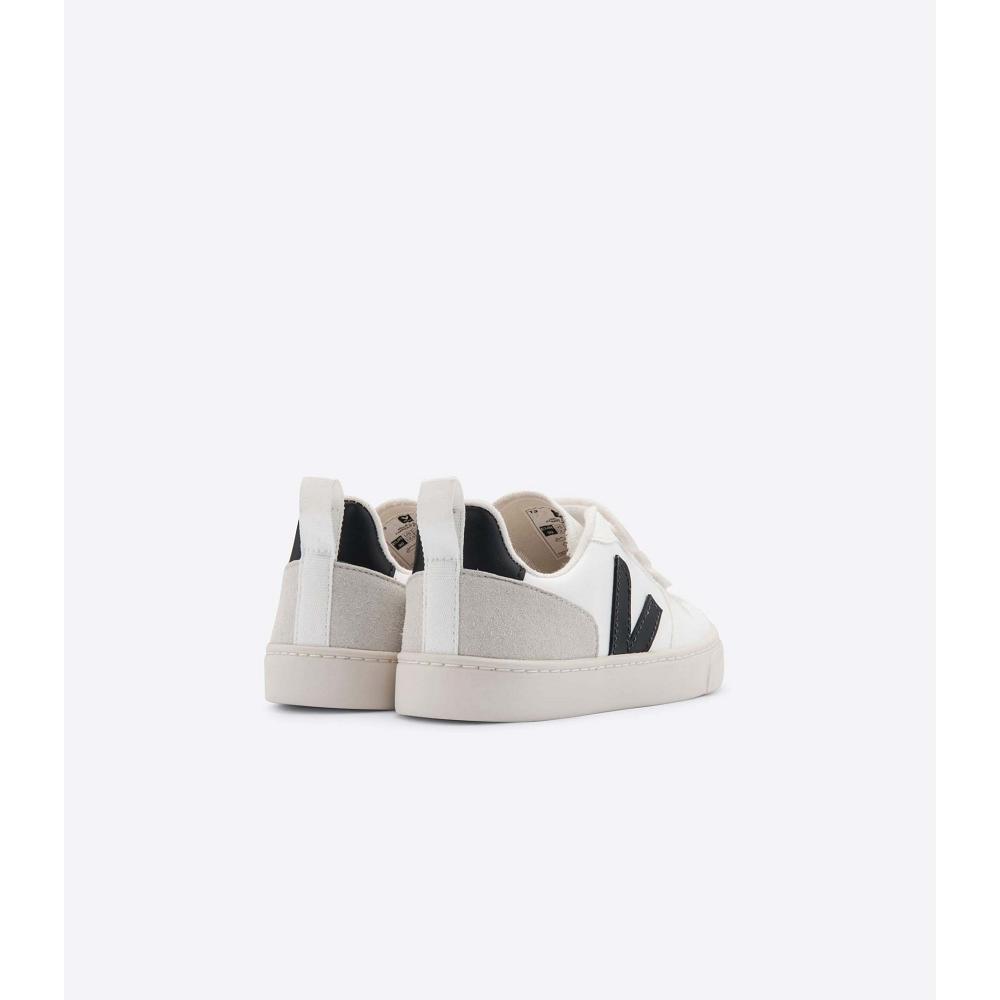 Kids' Veja V-10 CWL Sneakers White Black | SG 866TCE